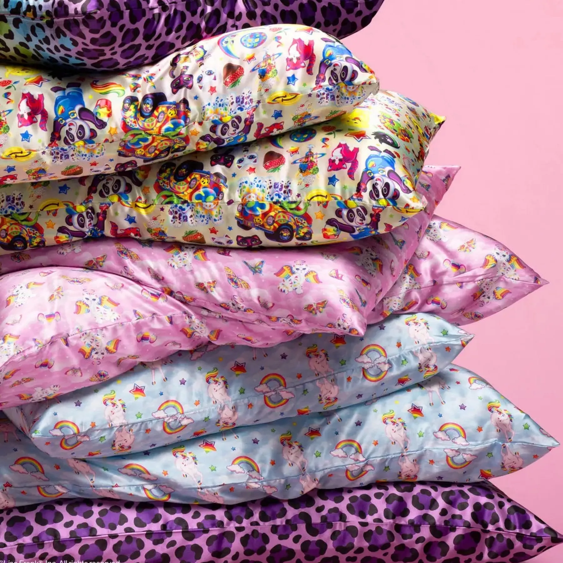 Lisa Frank Satin Pillowcase Rainbow Leopard King Kopfkissenbezüge|Kopfkissenbezüge