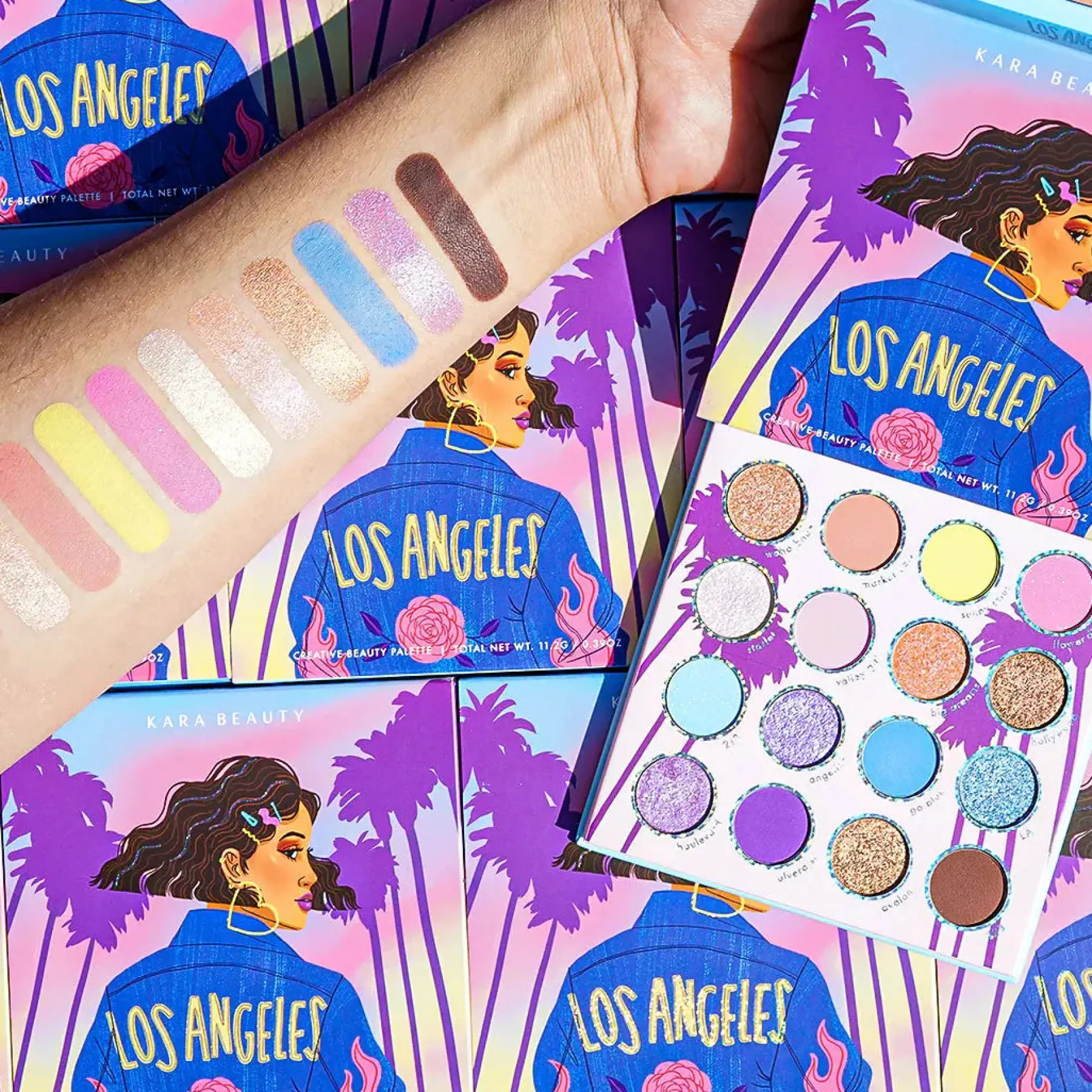 Outlet Los Angeles 16 Shades Palette Lidschatten|Vegane Lidschatten