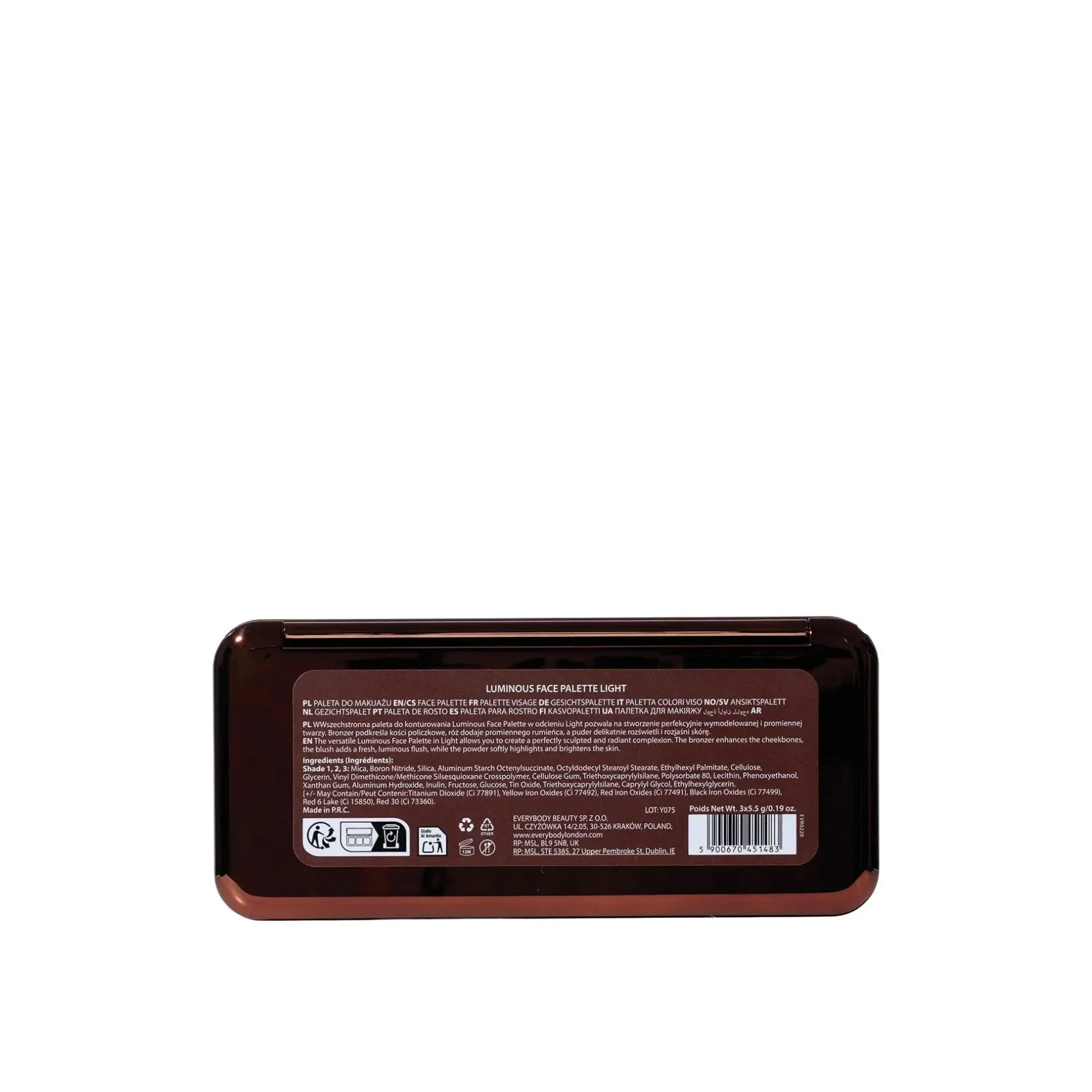 Hot Luminous Face Palette Light Konturieren