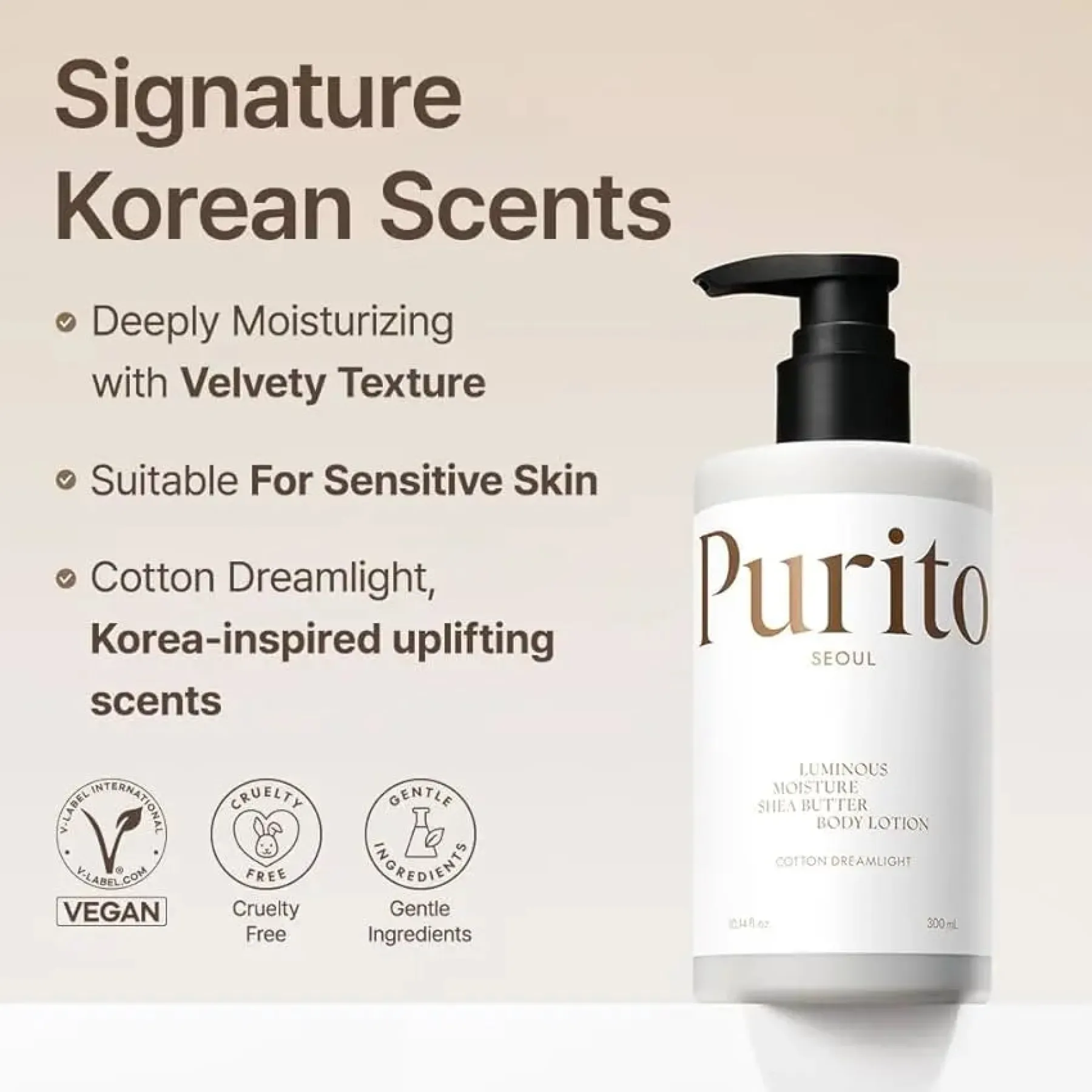 Hot Luminous Moisture Shea Butter Body Lotion Cotton Dreamlight Hauptzutat|Körperlotion