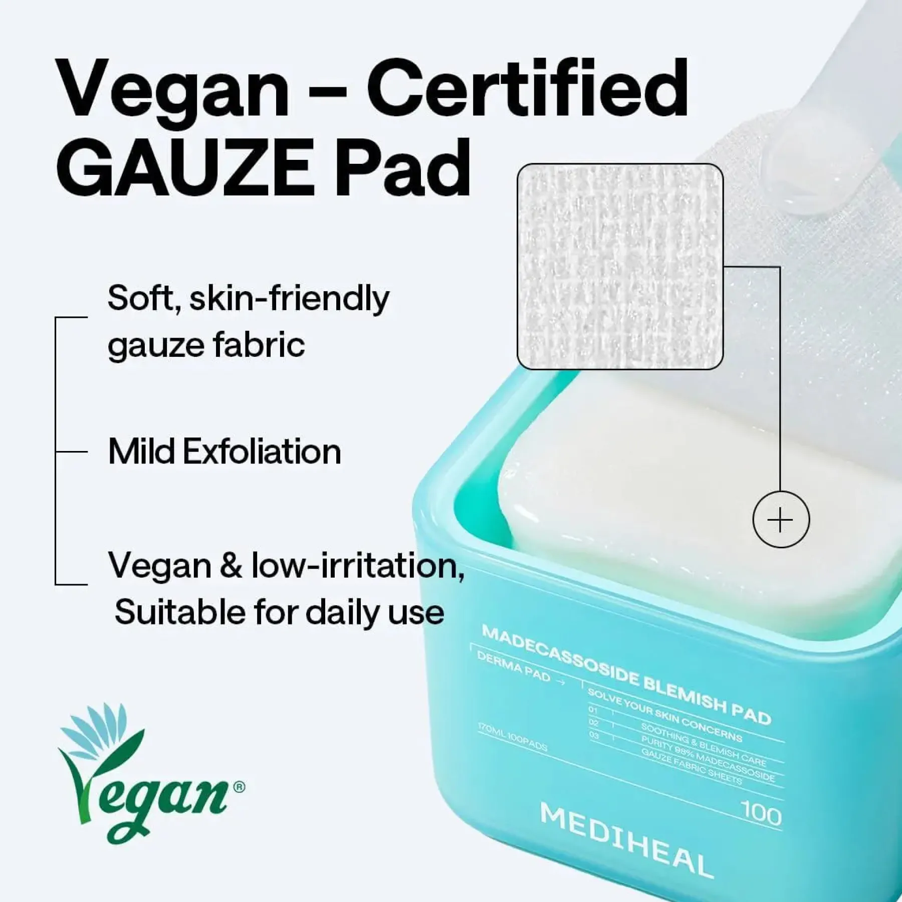 Discount Madecassoside Blemish Pad Hauptzutat|Toner Pads