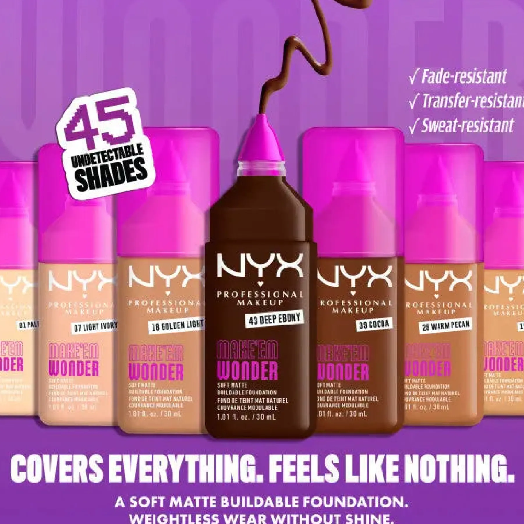 Hot Make 'EM Wonder Foundation Light Nutmeg Foundation|Vegan Foundation