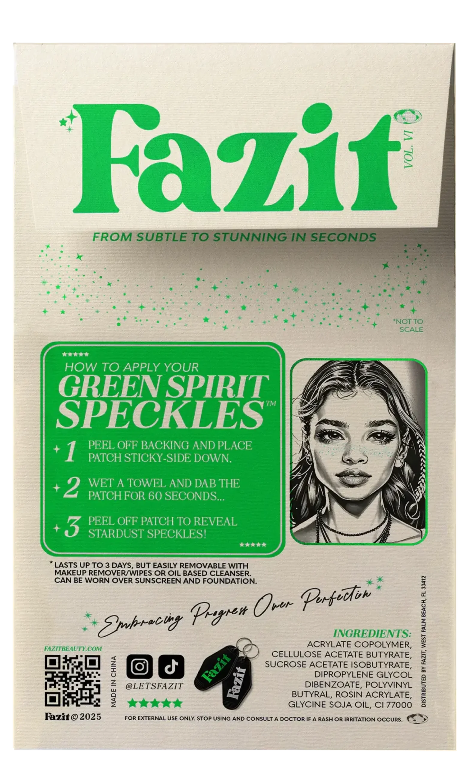 Discount Make Up Patches Green Spirit Speckles Face Jewels