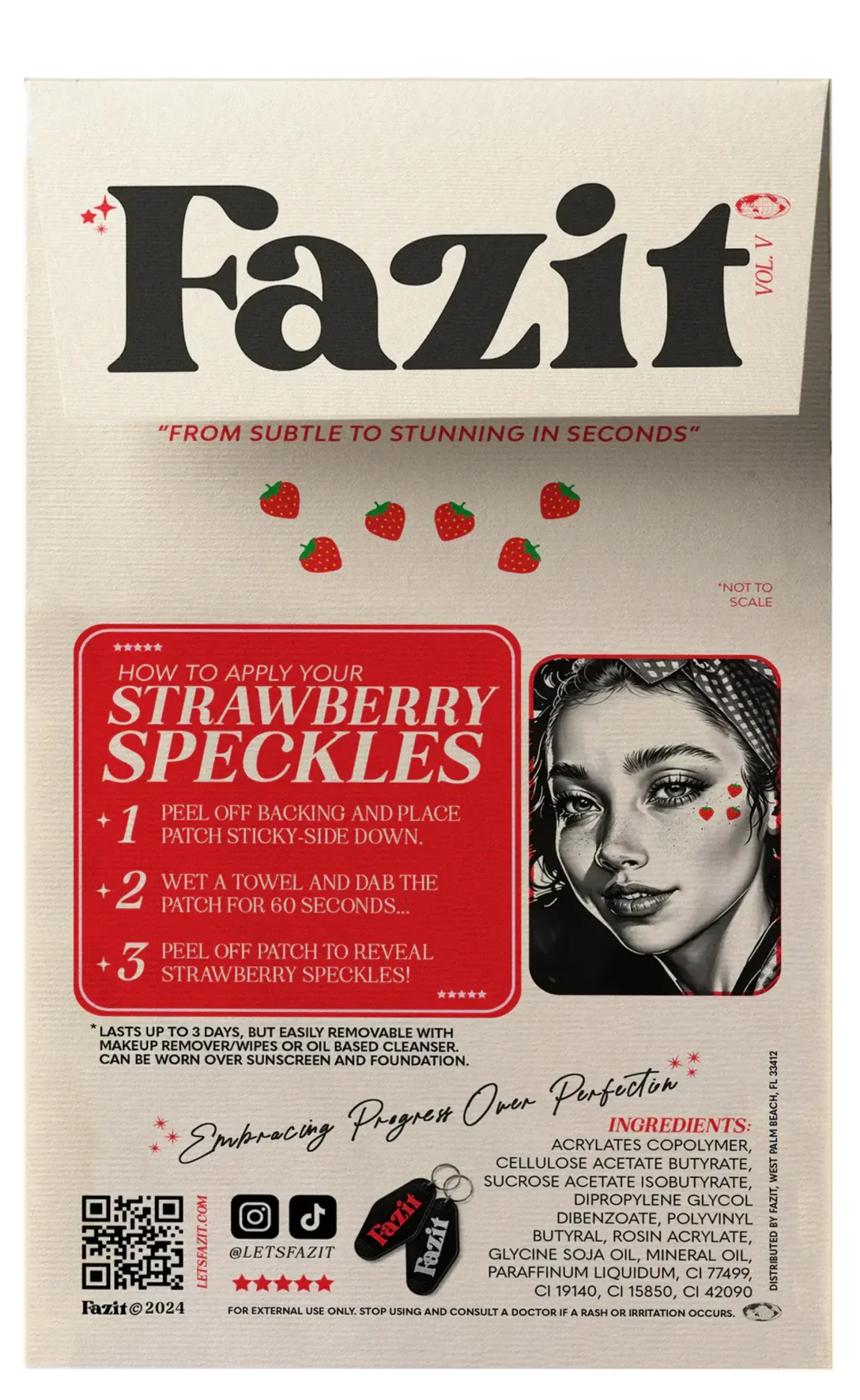 Outlet Make Up Patches Strawberry Speckles Face Jewels