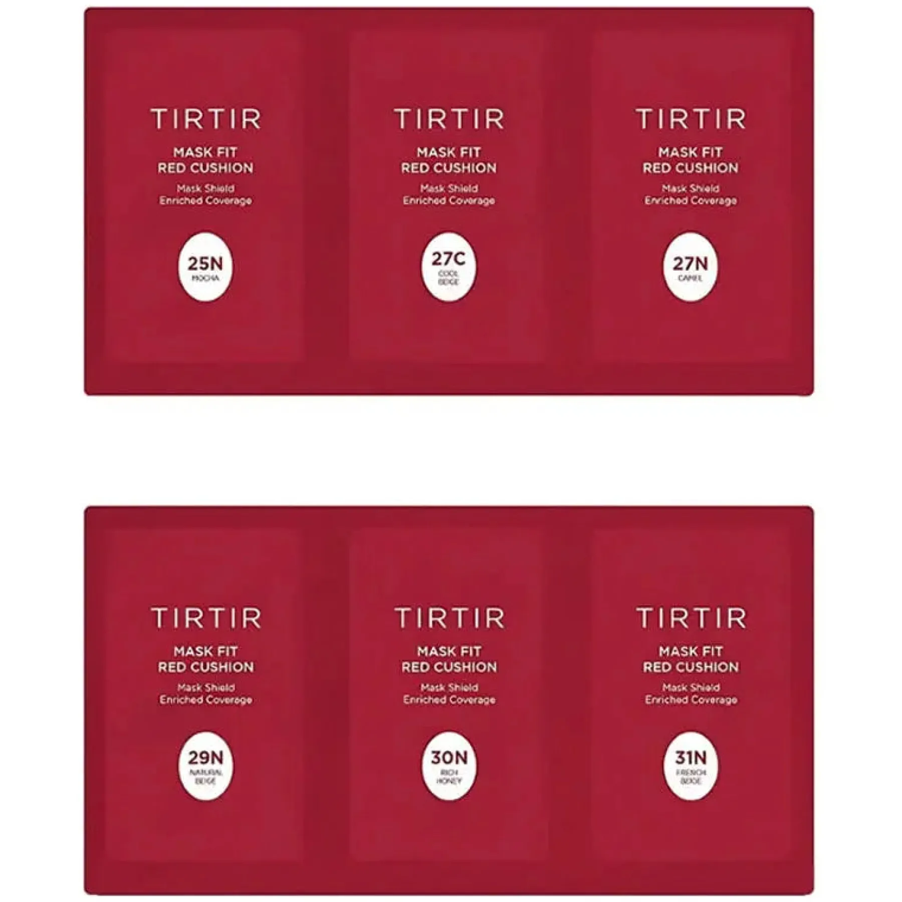 New Mask Fit Red Cushion 6 Shade Trial Kit Foundation|Korean Makeup