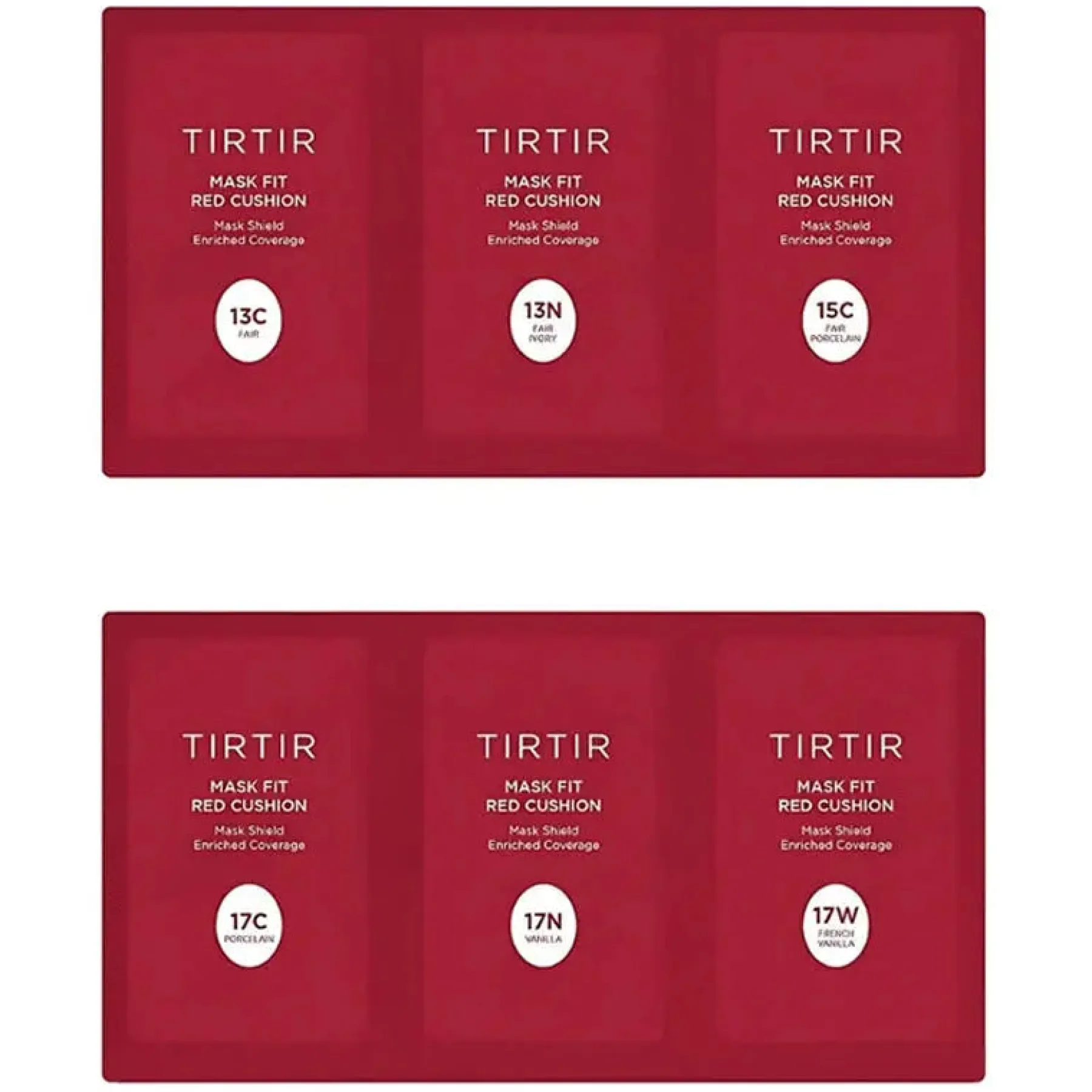 New Mask Fit Red Cushion 6 Shade Trial Kit Foundation|Korean Makeup