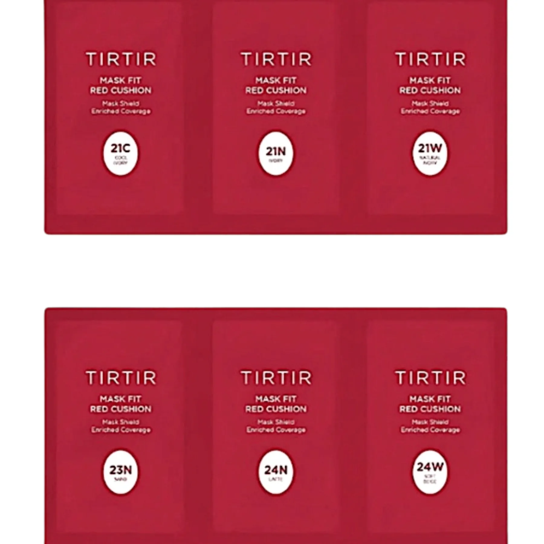 New Mask Fit Red Cushion 6 Shade Trial Kit Foundation|Korean Makeup
