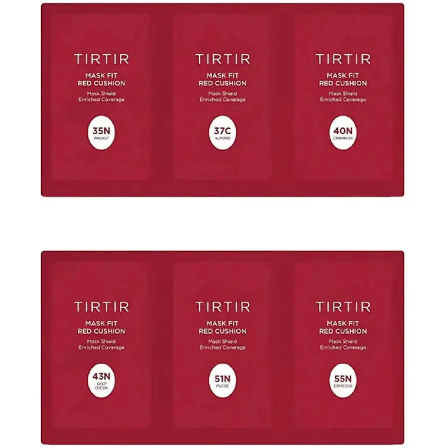 New Mask Fit Red Cushion 6 Shade Trial Kit Foundation|Korean Makeup