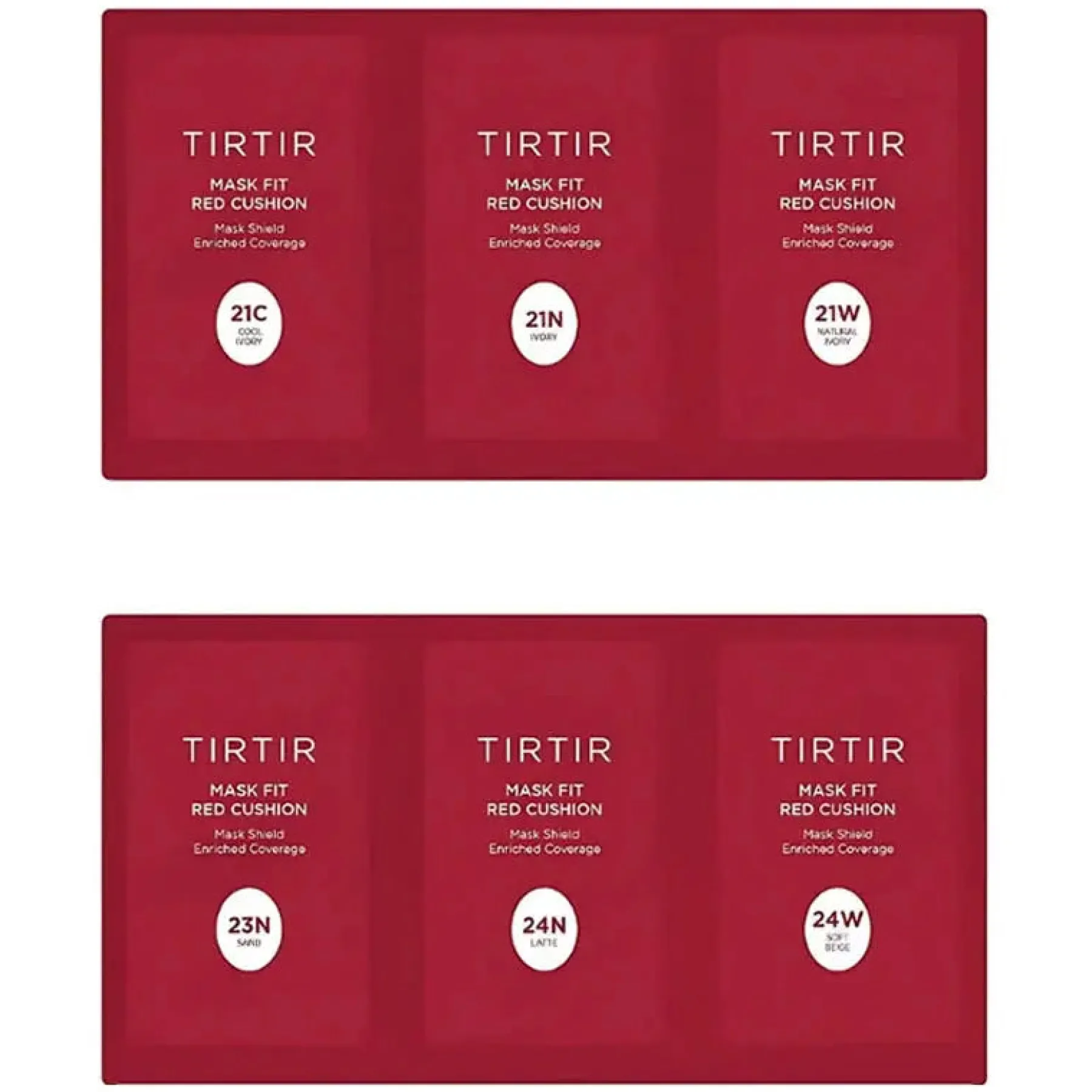New Mask Fit Red Cushion 6 Shade Trial Kit Foundation|Korean Makeup