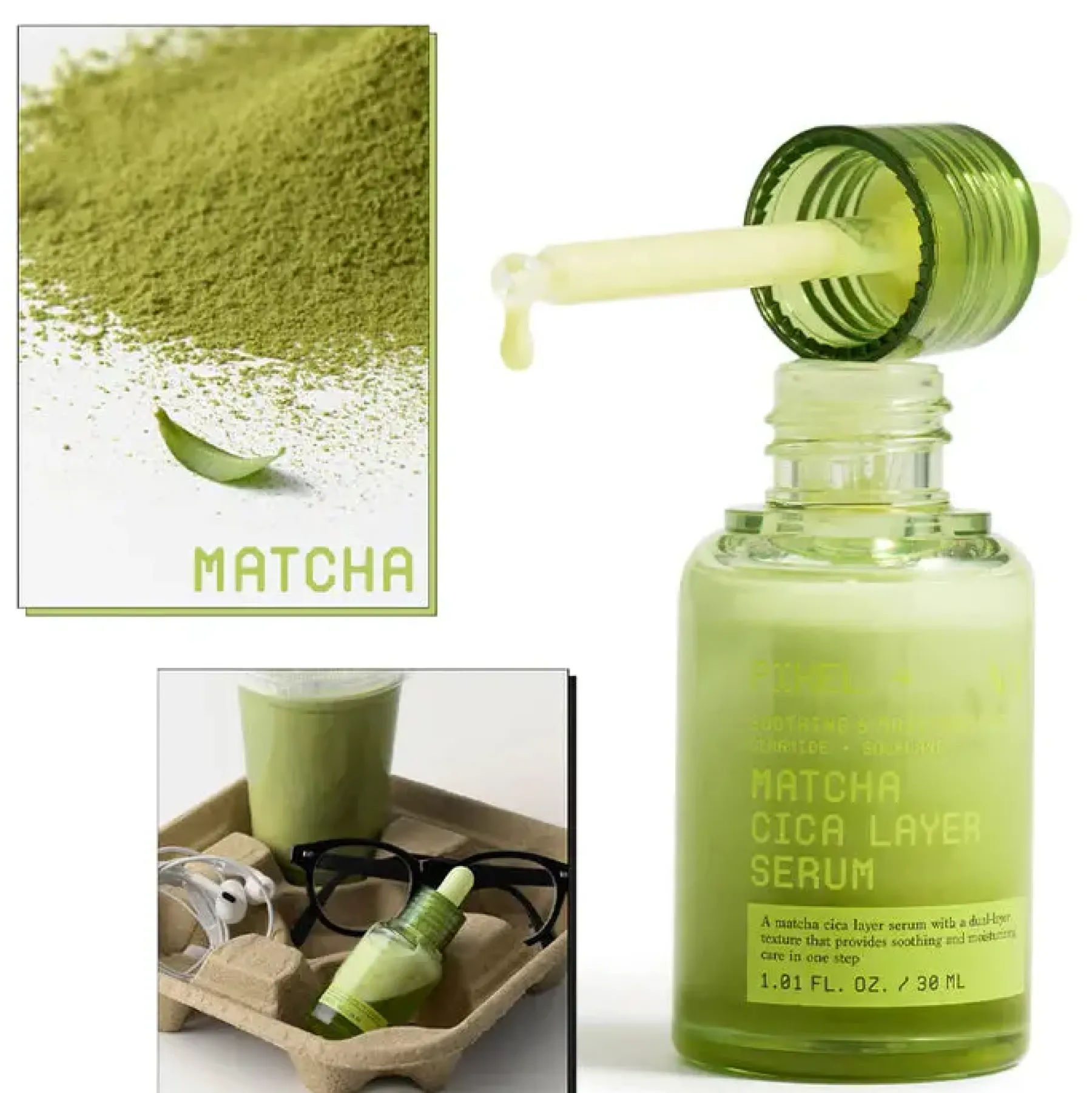 New Matcha Cica Layer Serum Hauptzutat|Anti-Unreinheiten-Serum
