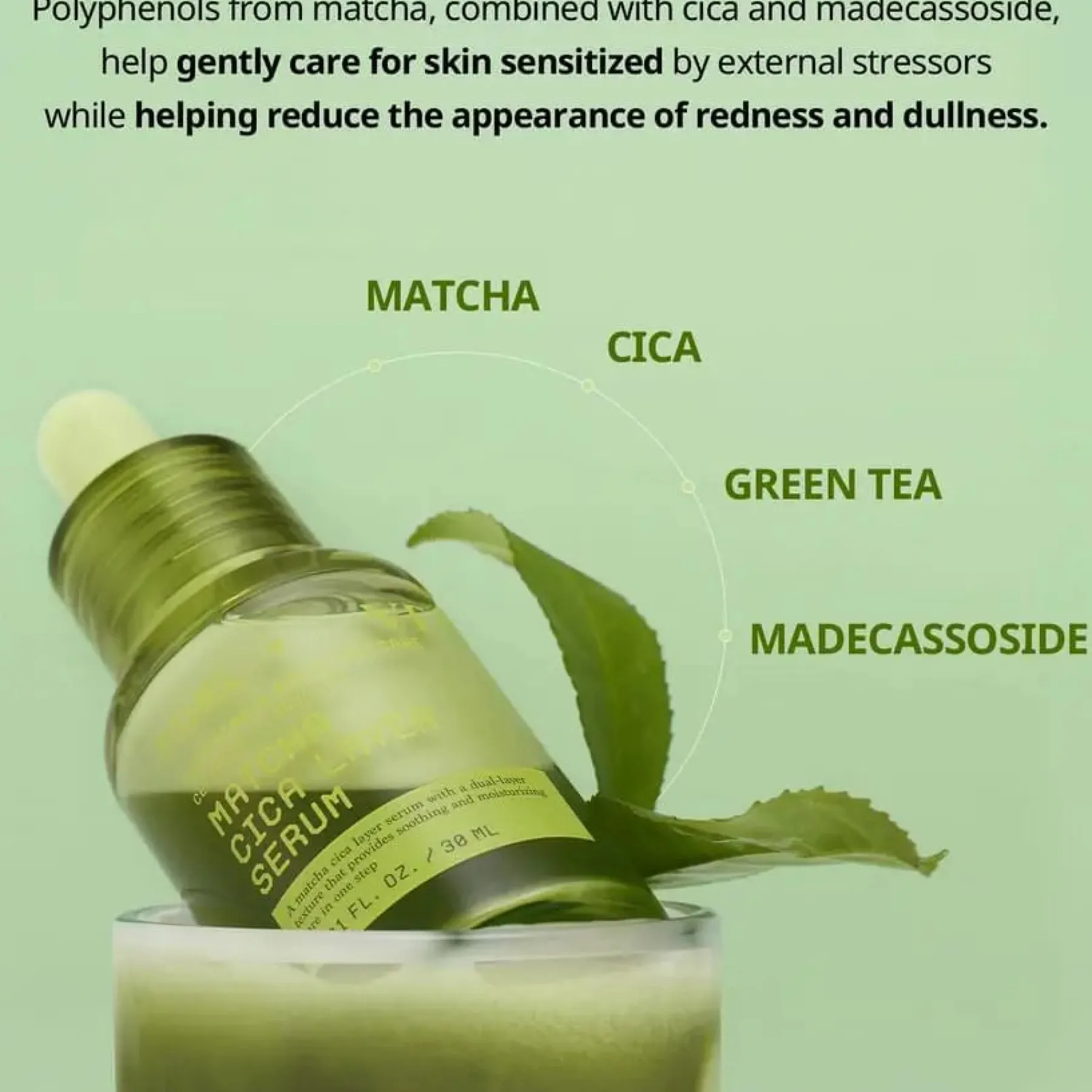 New Matcha Cica Layer Serum Hauptzutat|Anti-Unreinheiten-Serum