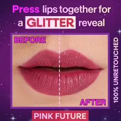 Hot Mega Glitter Shimmer Liquid Lipstick Pink Future Lippenstift|Veganer Lippenstifte