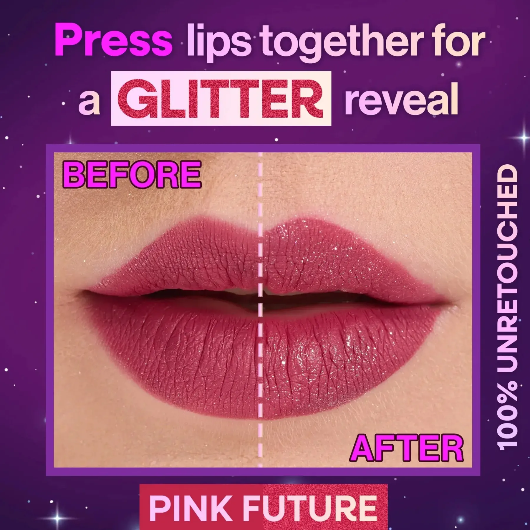 Hot Mega Glitter Shimmer Liquid Lipstick Pink Future Lippenstift|Veganer Lippenstifte