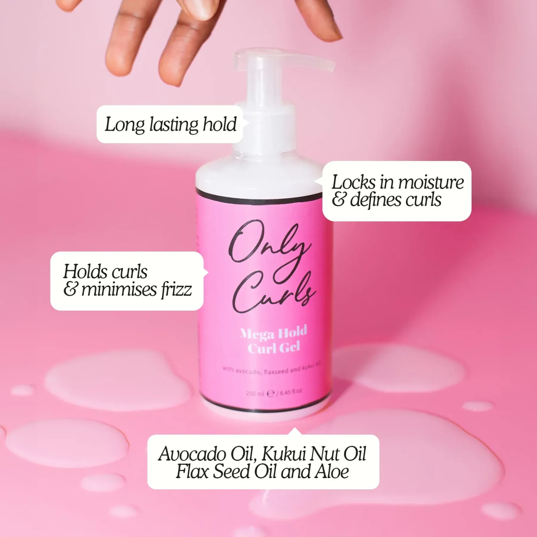Hot Mega Hold Curl Gel Styling Gel|Vegane Haarpflege