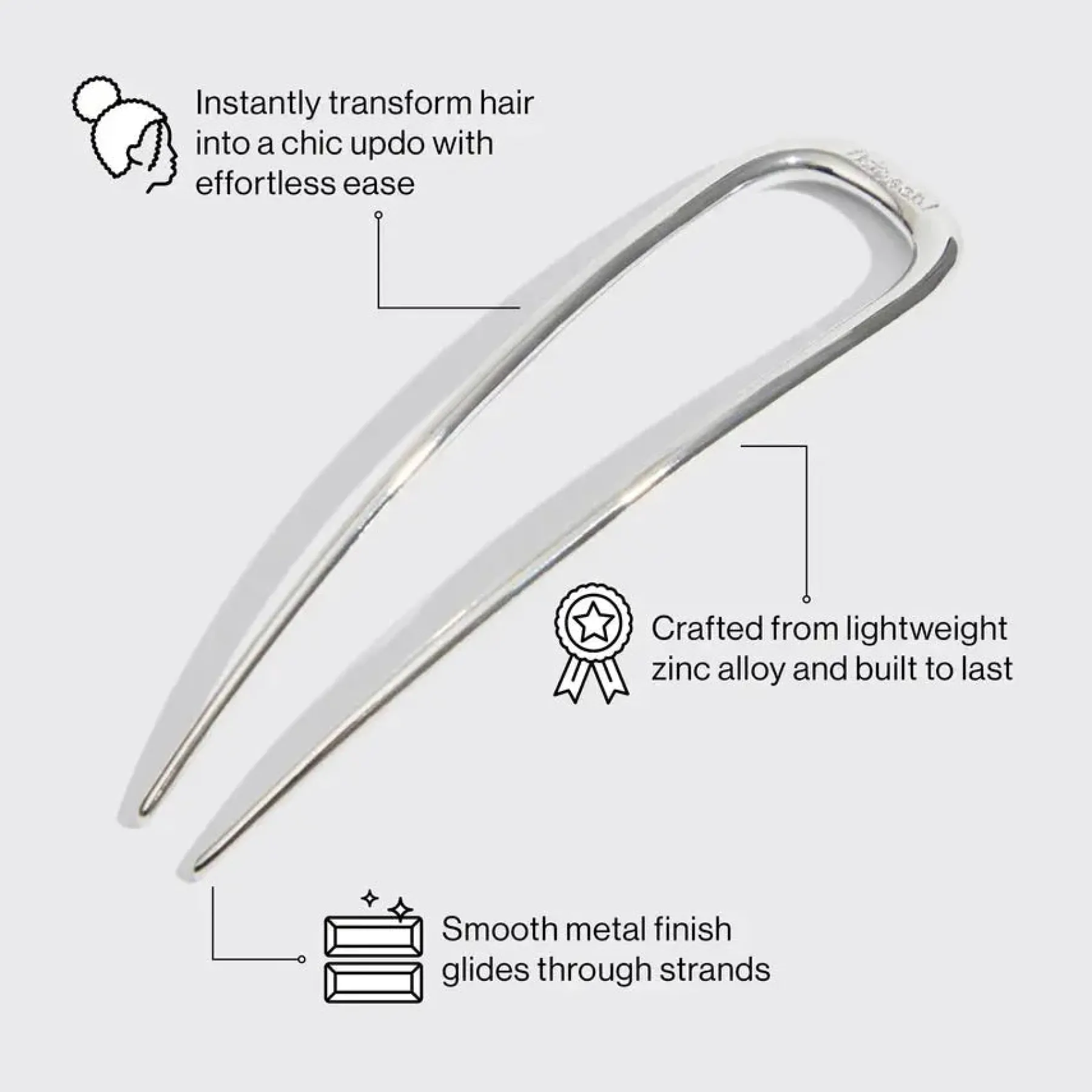 Best Metal French Hair Pin Silver Haarspangen & -Clips