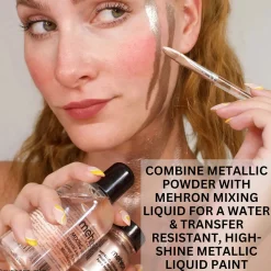 Best Metallic Powder Gold with Mixing Liquid Spezialeffekte Make-Up