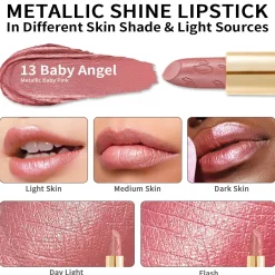 Online Metallic Shine Lipstick 13 Baby Angel Lippenstift|Veganer Lippenstifte