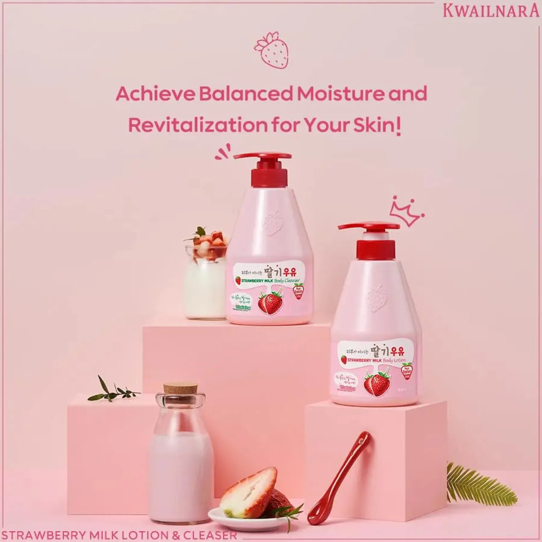 Online Milk Body Lotion Strawberry Everything Shower|Körperlotion