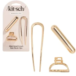 Online Mini Metal French Hair Pin & Clips Set Gold Haarpflege-Routinen & Sets|Haarspangen & -Clips
