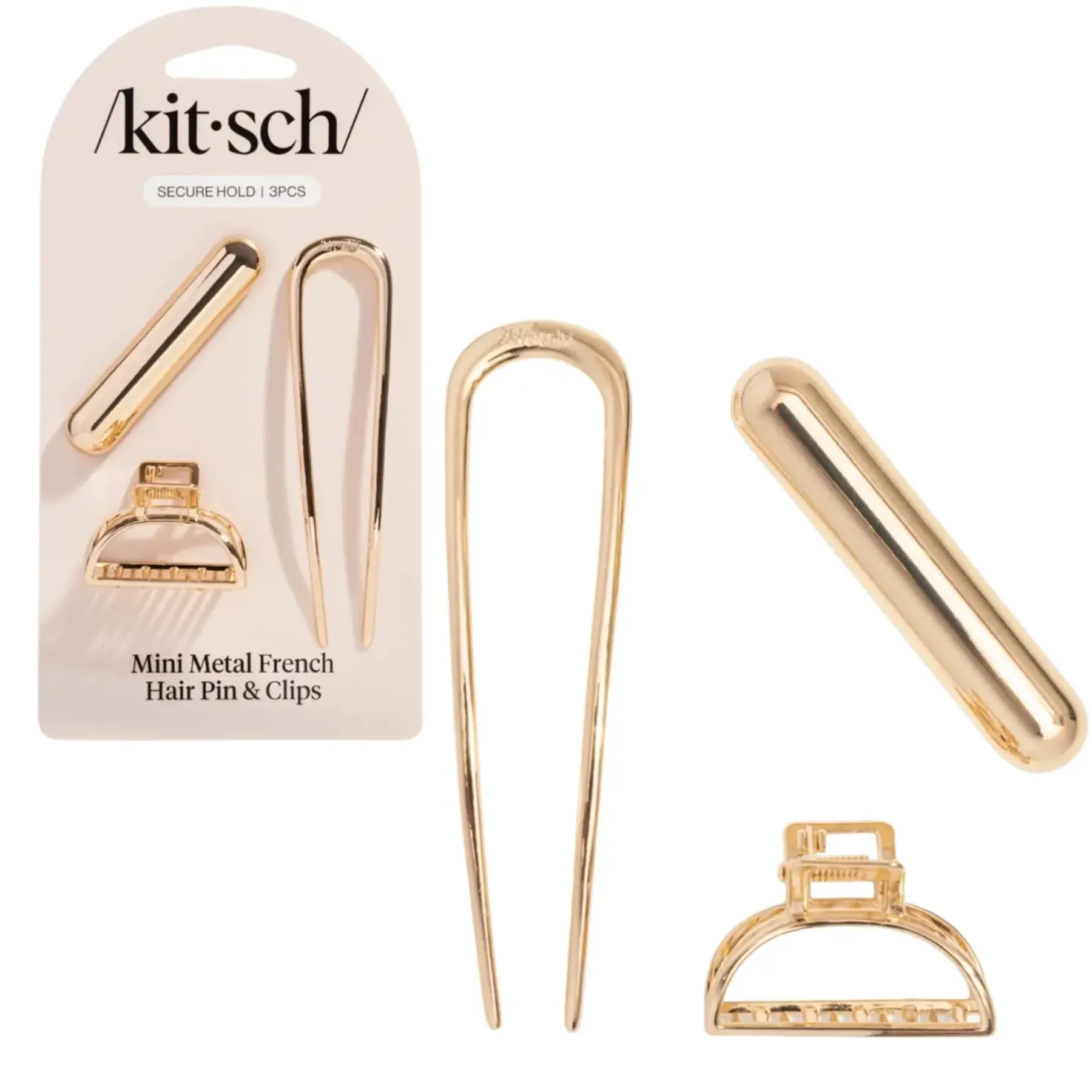 Online Mini Metal French Hair Pin & Clips Set Gold Haarpflege-Routinen & Sets|Haarspangen & -Clips