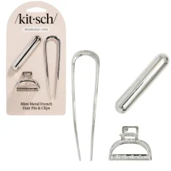 Sale Mini Metal French Hair Pin & Clips Set Silver Haarpflege-Routinen & Sets|Haarspangen & -Clips