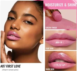Online Moisture Shine Lipstick 07 First Love Lippenstift|Veganer Lippenstifte