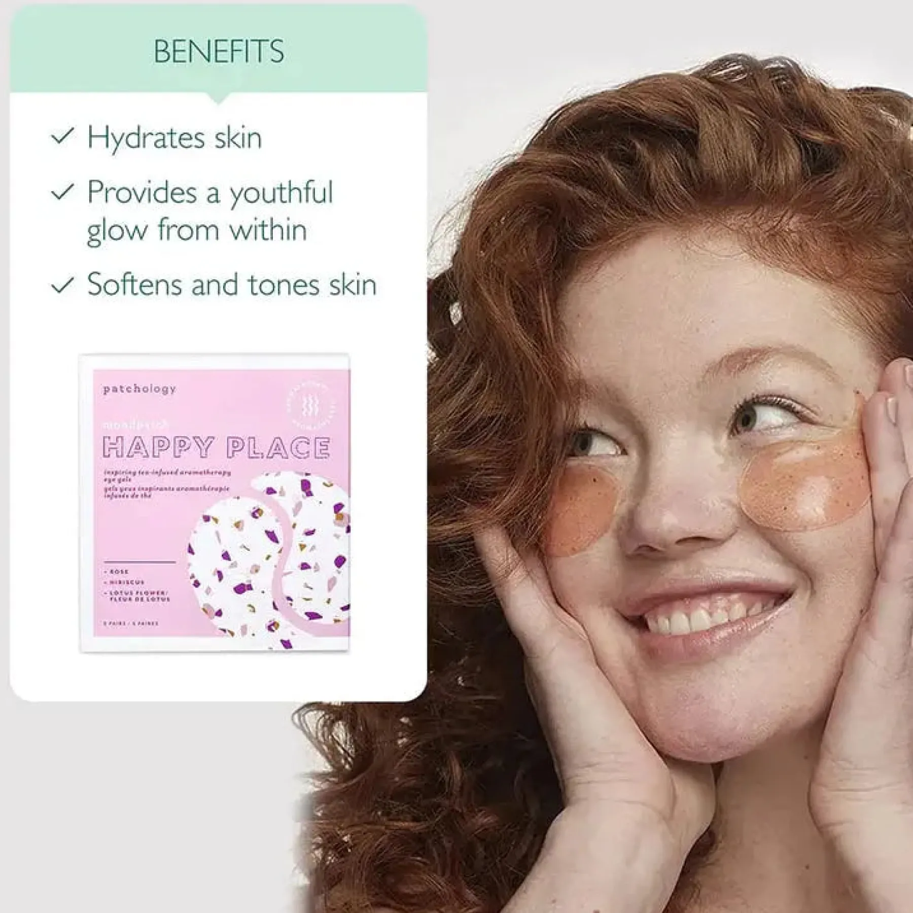 Sale Moodpatch Happy Place Single Gesichtsmasken|Hautprobleme