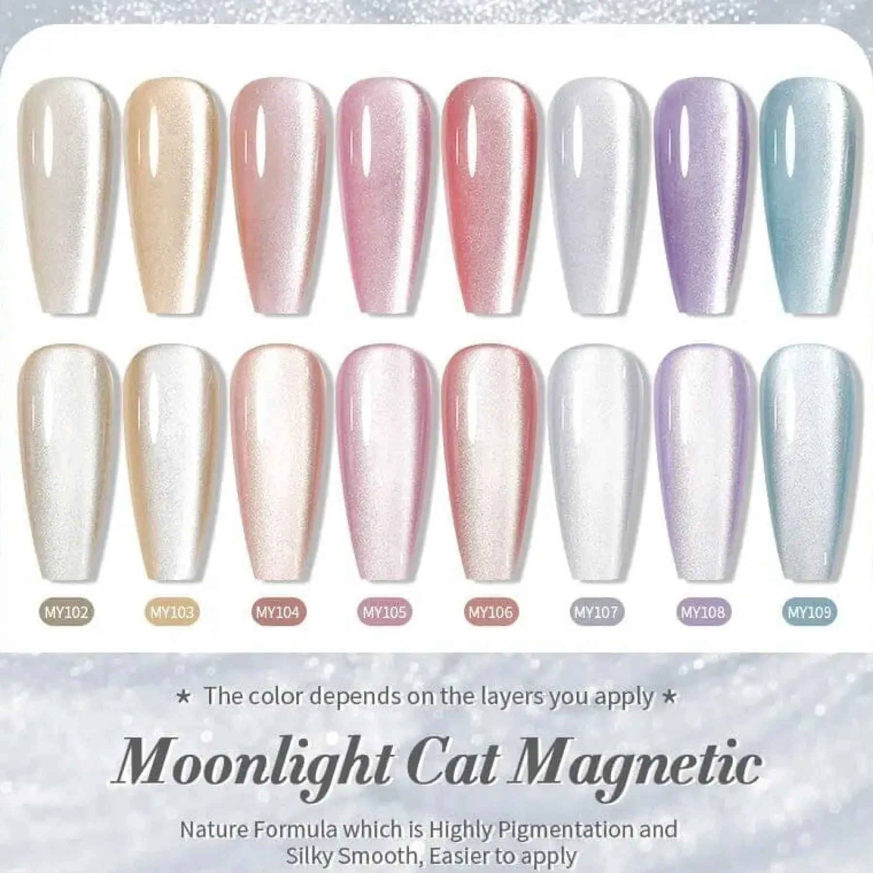 Best Moonlight Cat Magnetic Gel MY107 Veganer Nagellack|Cat Eye Gellack