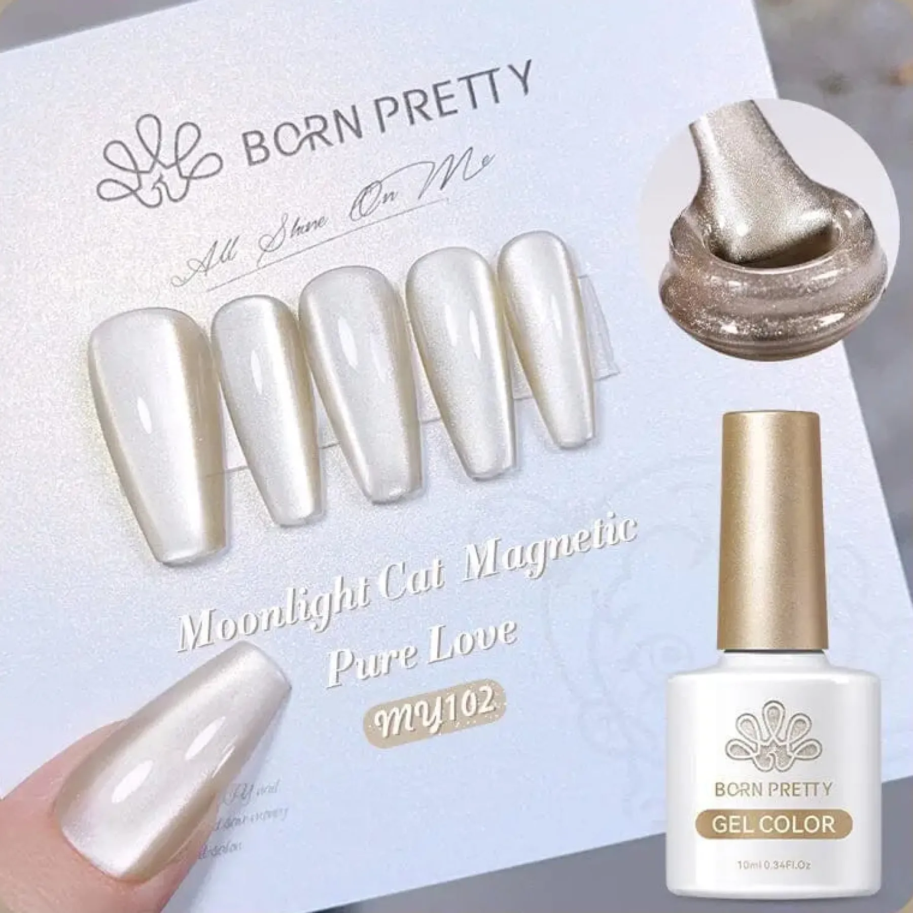 Discount Moonlight Cat Magnetic Gel MY102 Veganer Nagellack|Cat Eye Gellack