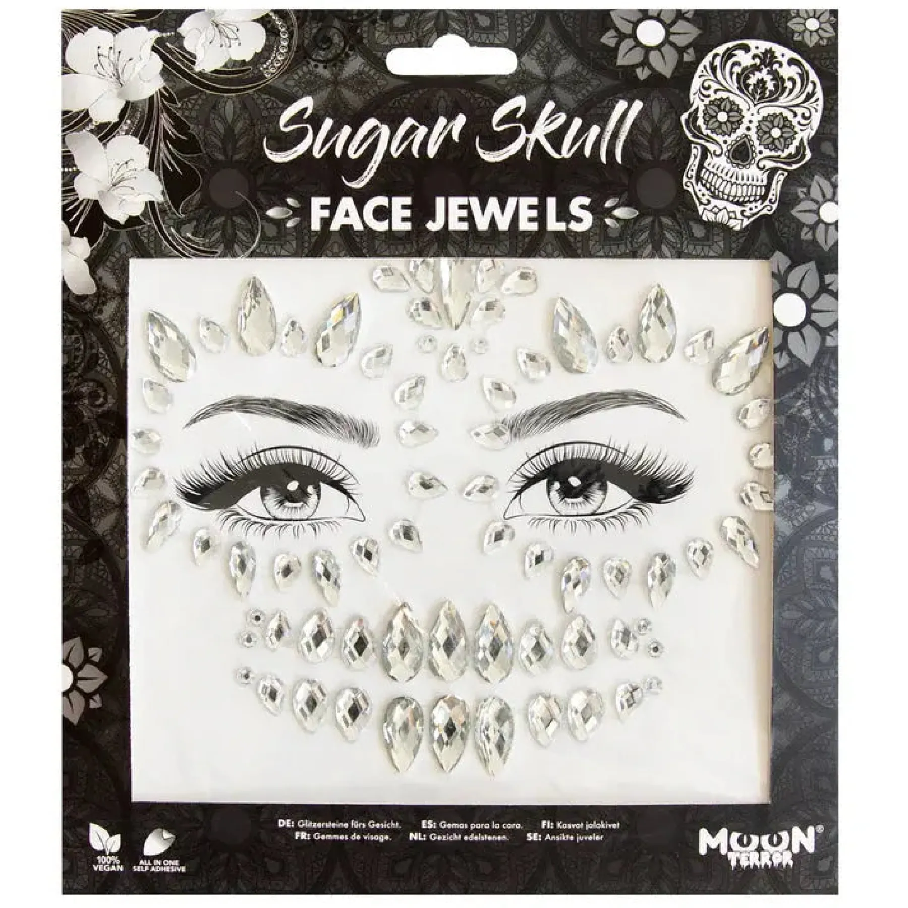 Clearance Moon Terror Halloween Face Jewels Sugar Skull Face Jewels
