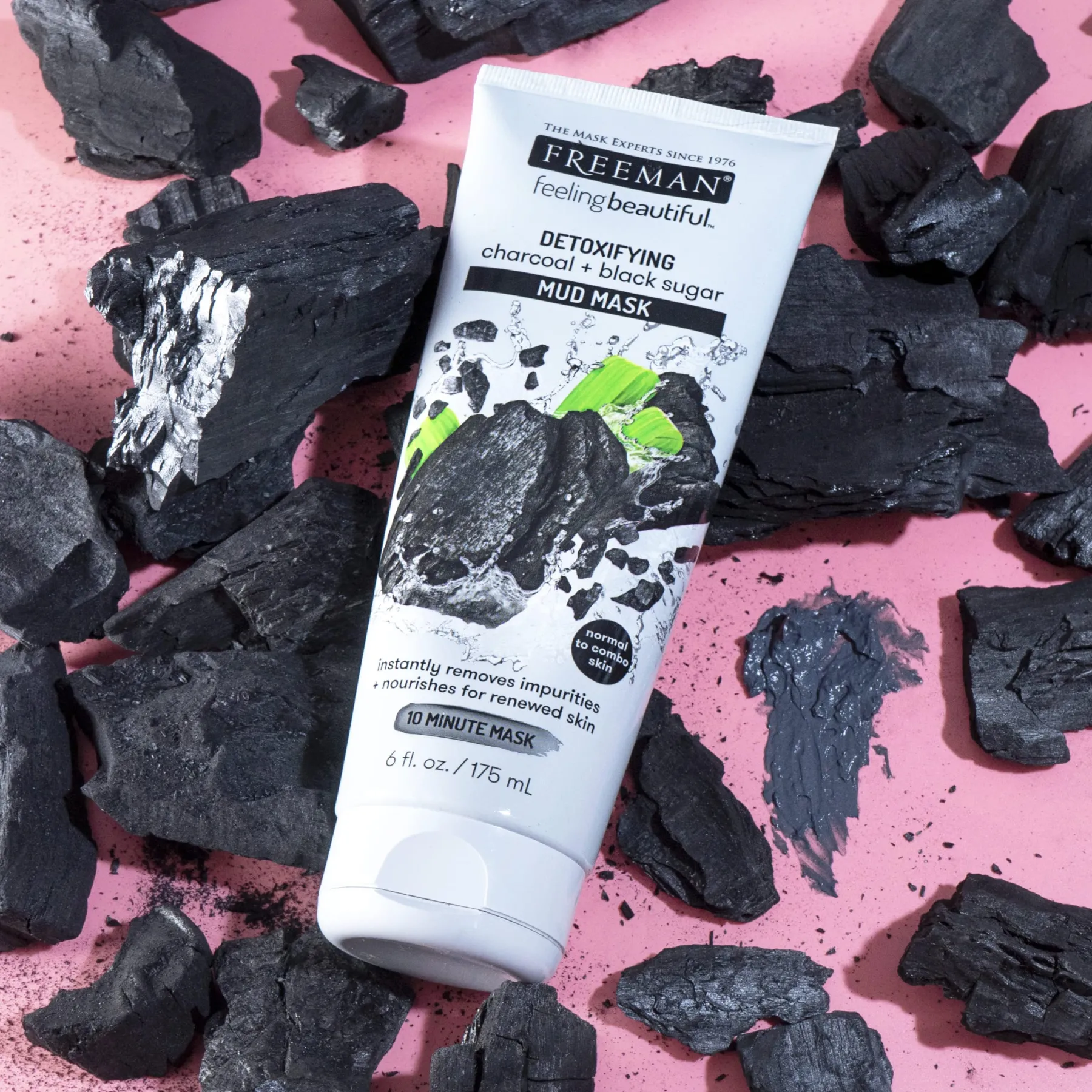 Discount Mud Mask Charcoal and Black Sugar Vegan Pflege|Gesichtsmasken