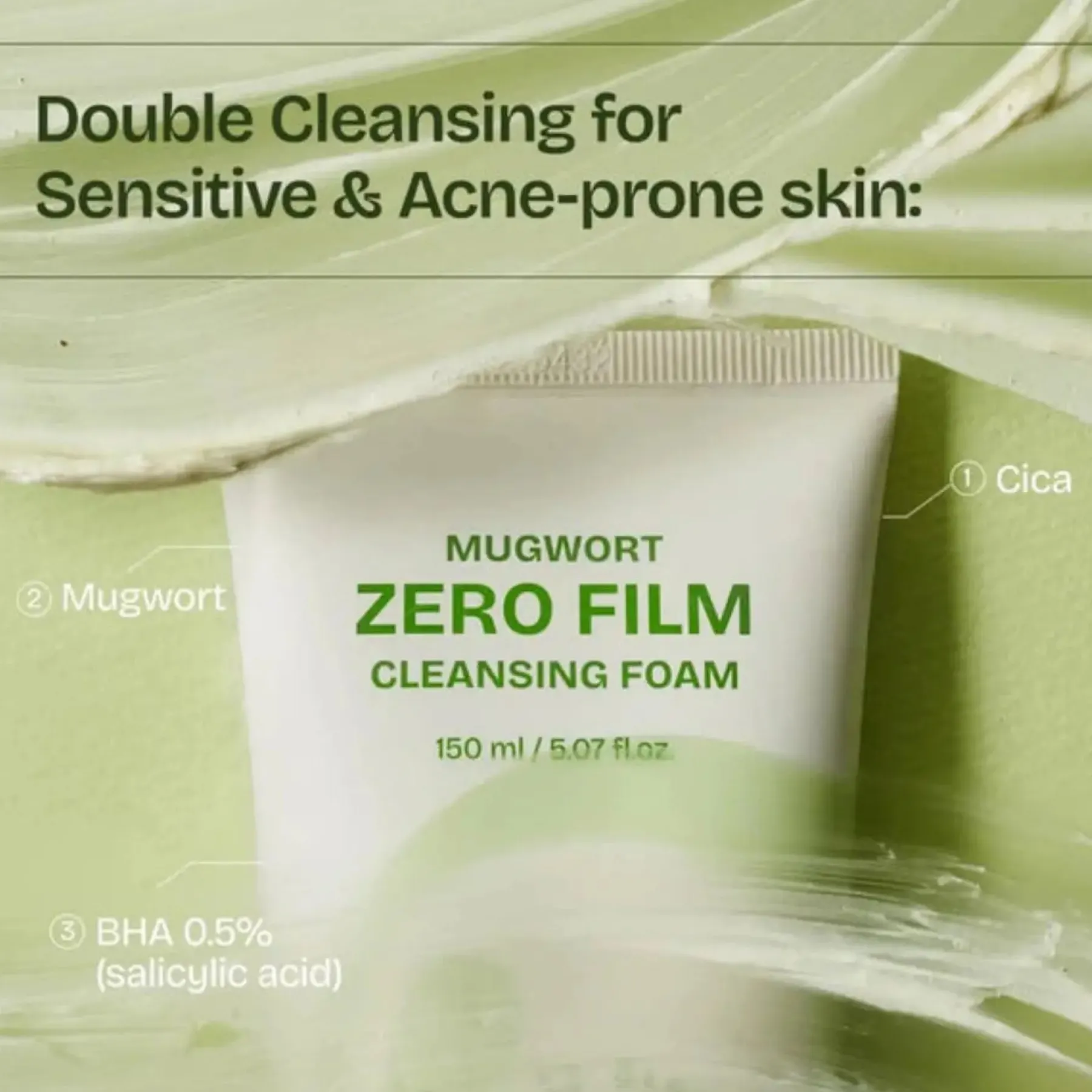 Discount Mugwort Zero Film Cleansing Foam Hauptzutat|Reinigungsmittel