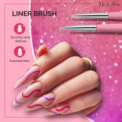 Clearance Nail Art Brushes Set Pink 6Pcs Nagelpinsel|Veganer Nagellack
