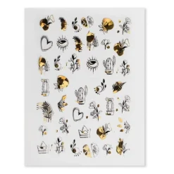 Best Nail Art Gold Glam Stickers 15 Nagelkunst
