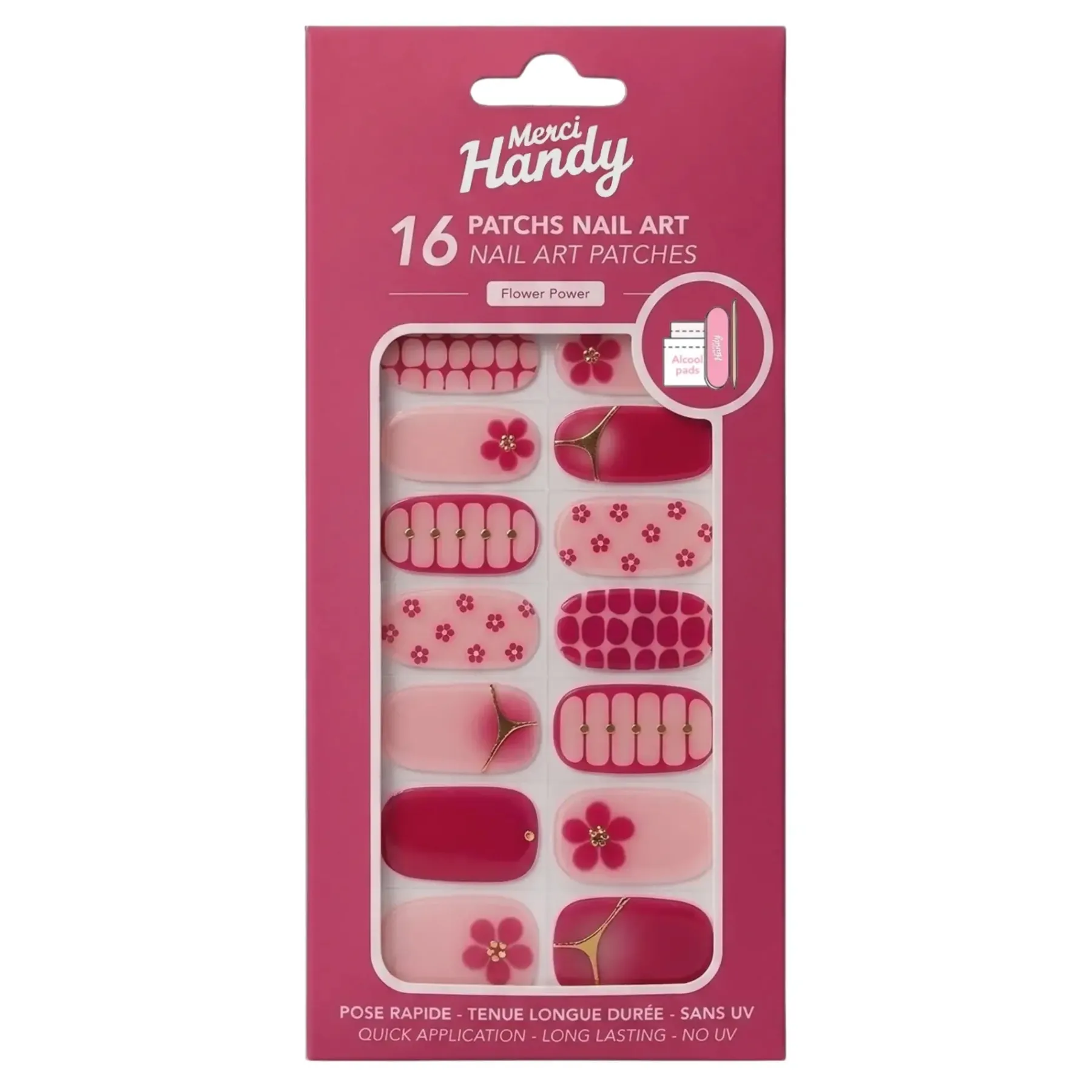 New Nail Art Patches Flower Power 3. Nail Wraps