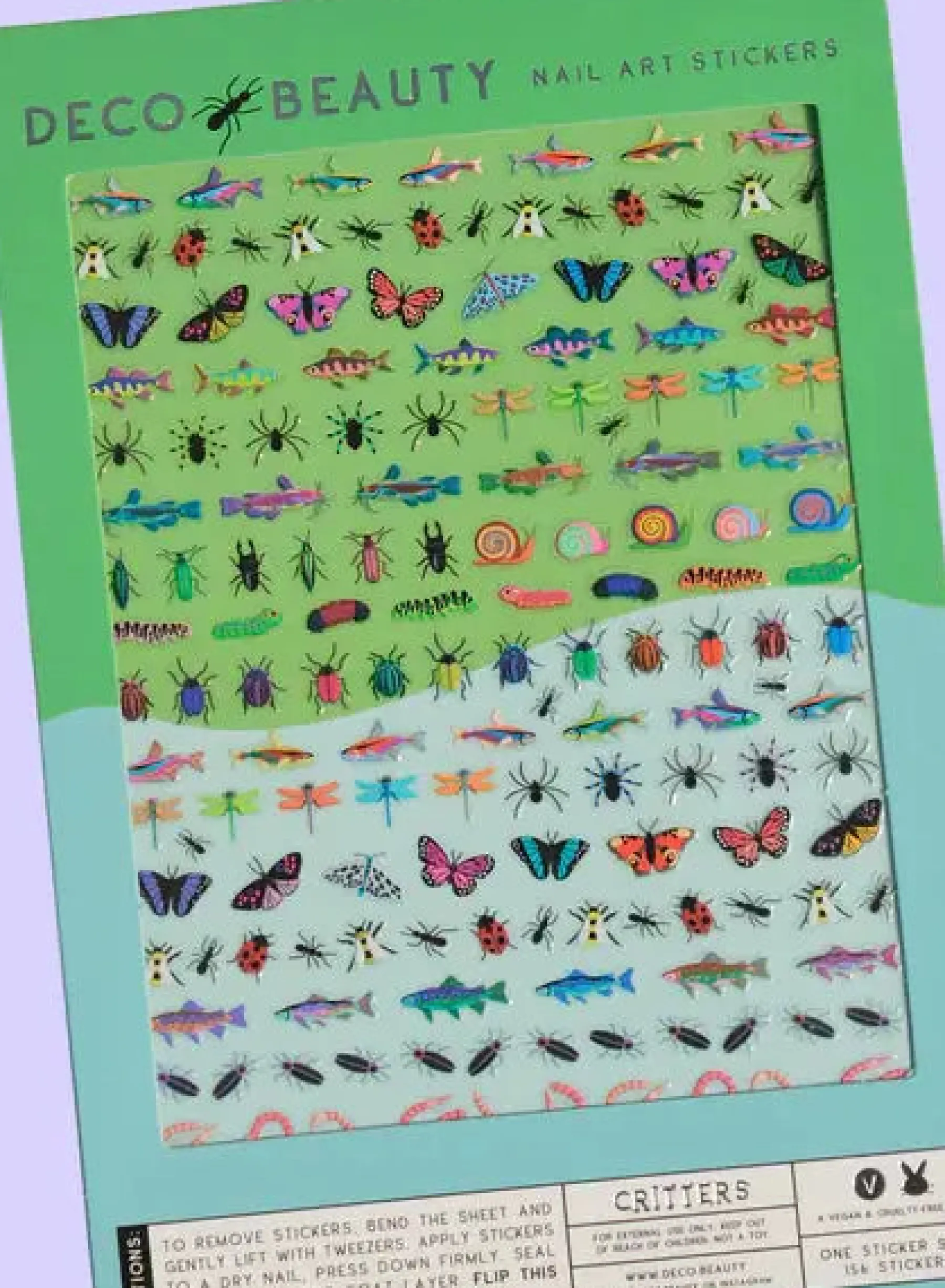 New Nail Art Stickers Critters Veganer Nagellack|Nagelkunst