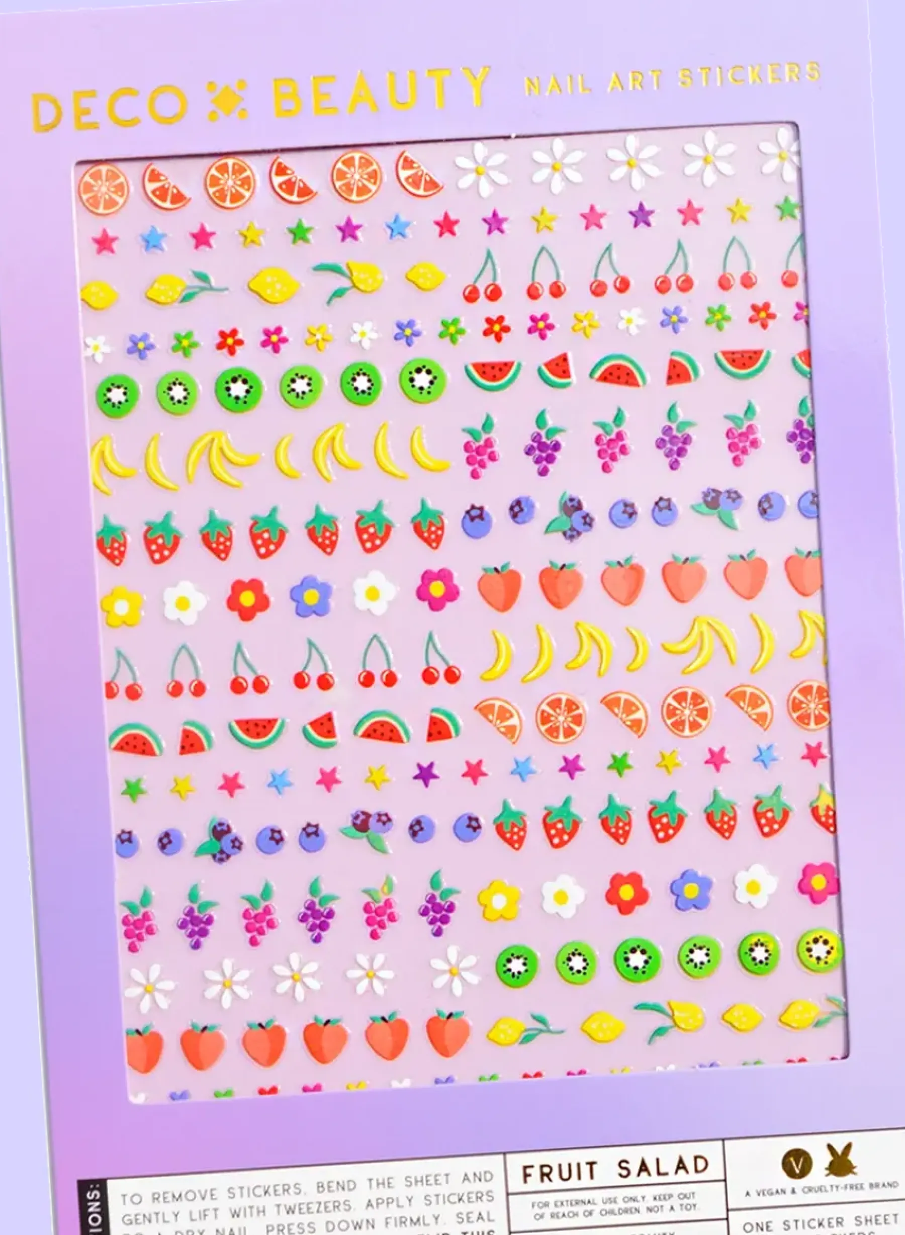 Sale Nail Art Stickers Fruit Salad Veganer Nagellack|Nagelkunst