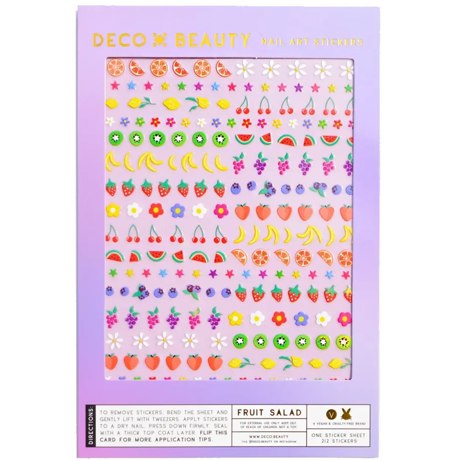 Sale Nail Art Stickers Fruit Salad Veganer Nagellack|Nagelkunst
