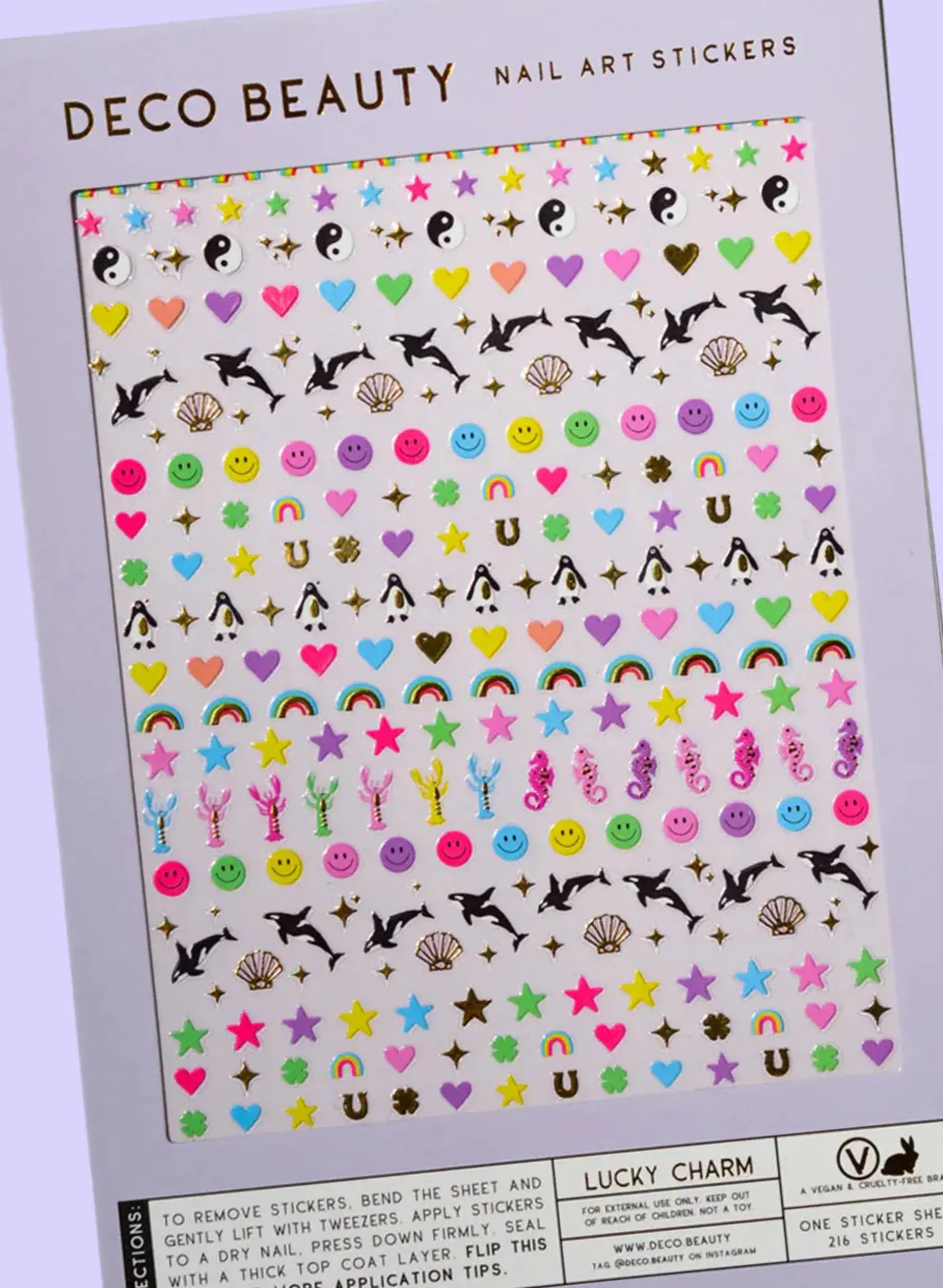 New Nail Art Stickers Lucky Charm Veganer Nagellack|Nagelkunst