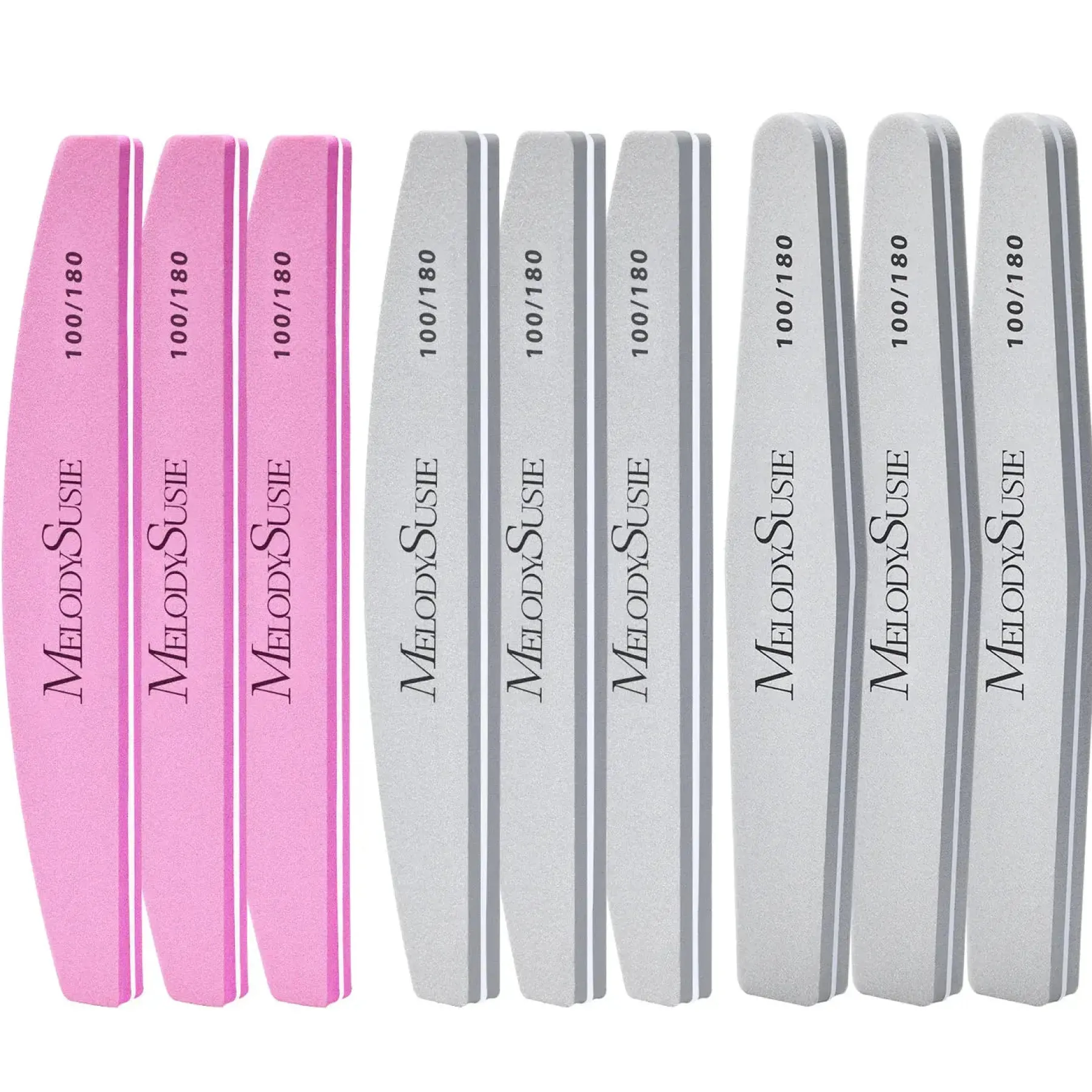 New Nail Files and Buffers Set 100/180 Grit 9Pcs 1. Nagels Voorbereiden|1. Nagels Voorbereiden