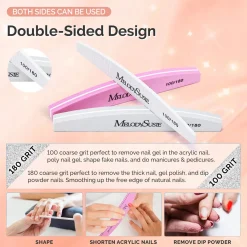 New Nail Files and Buffers Set 100/180 Grit 9Pcs 1. Nagels Voorbereiden|1. Nagels Voorbereiden
