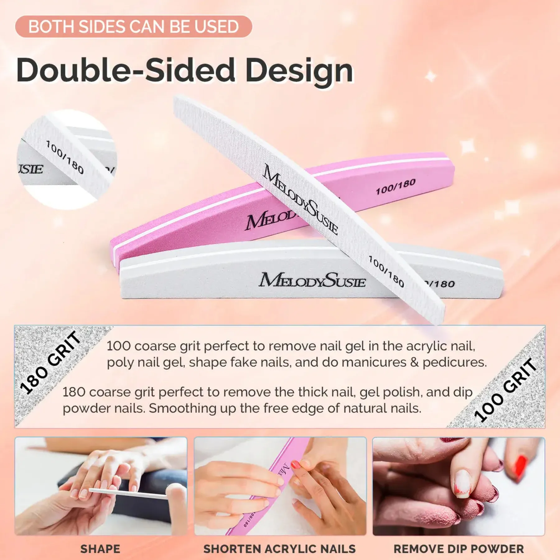 New Nail Files and Buffers Set 100/180 Grit 9Pcs 1. Nagels Voorbereiden|1. Nagels Voorbereiden