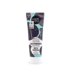 New Natural Certified Toothpaste Whitening Charcoal & Mint Vegan Pflege|Zahnpasta