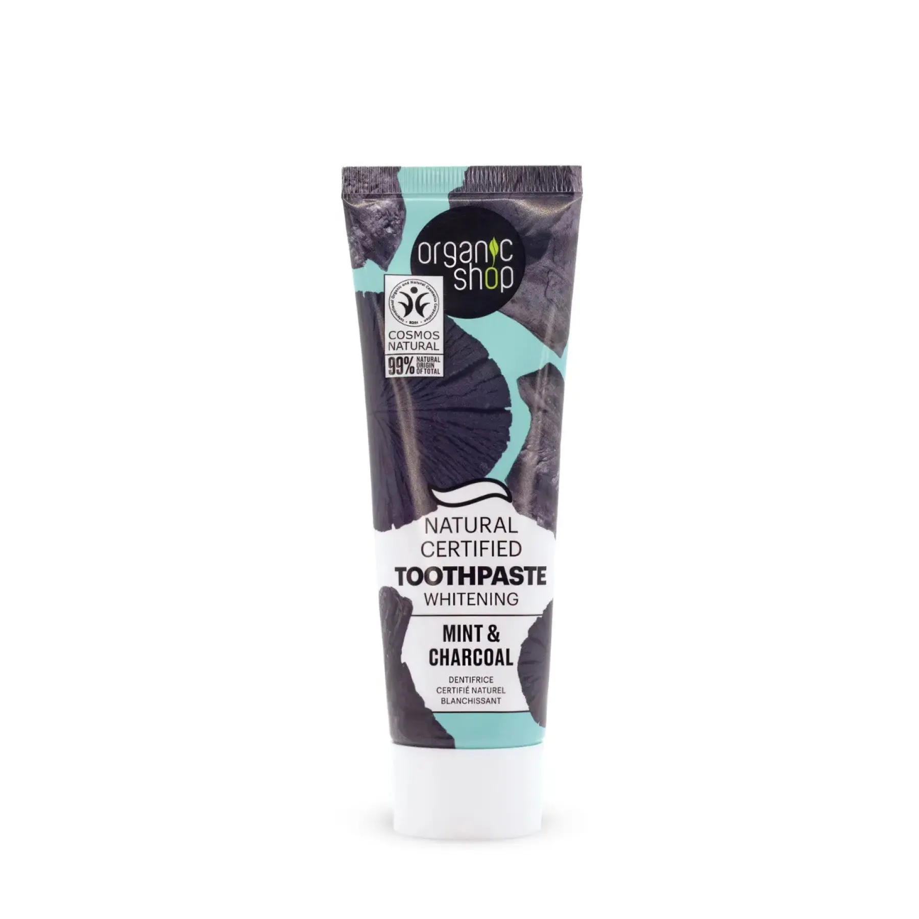 New Natural Certified Toothpaste Whitening Charcoal & Mint Vegan Pflege|Zahnpasta