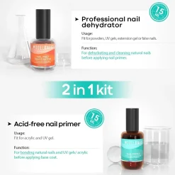 Hot Natural Nail Prep Dehydrator & Primer Set Veganer Nagellack|2. Ontvetten & Hechting