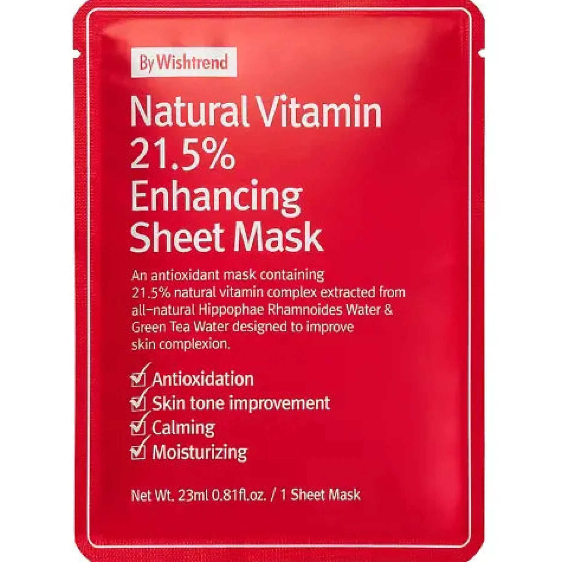 Outlet Natural Vitamin 21.5% Enhancing Sheet Mask Hauptzutat|Gesichtsmasken
