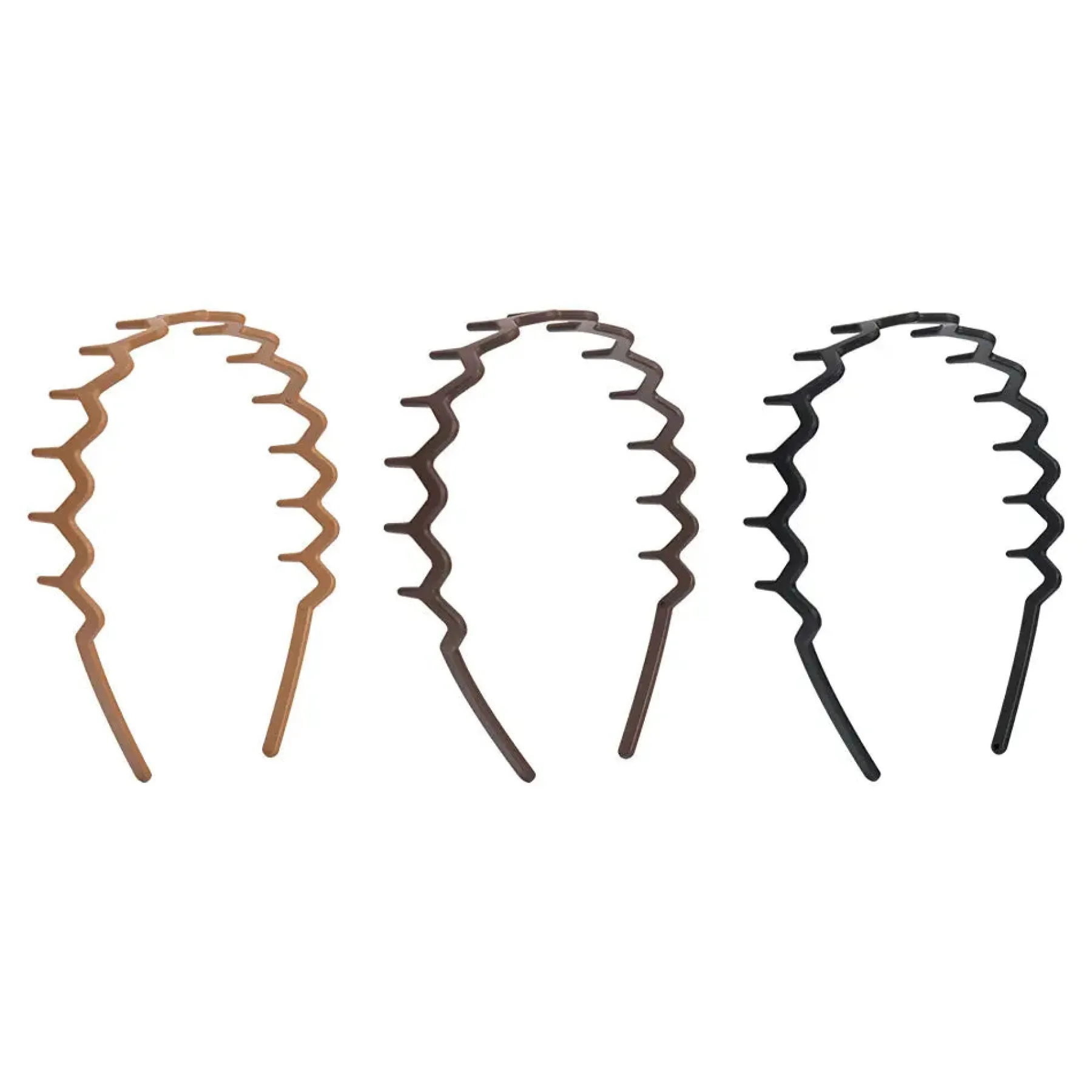 Sale Neutral Zig Zag Headbands Set Matte Stirnbänder