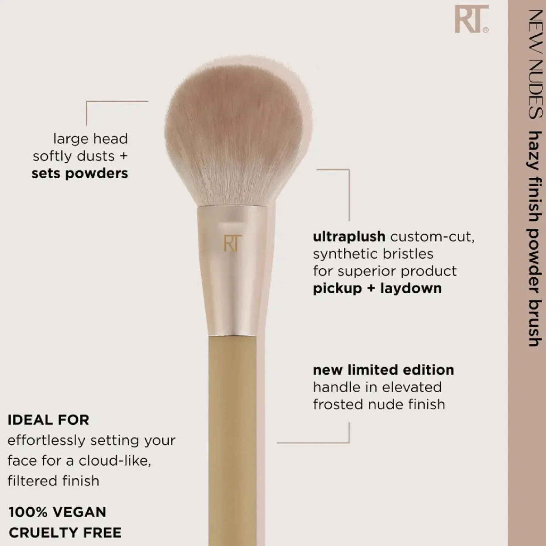 New Nudes Hazy Finish Powder Brush Tön Mehr|Rouge Pinsel