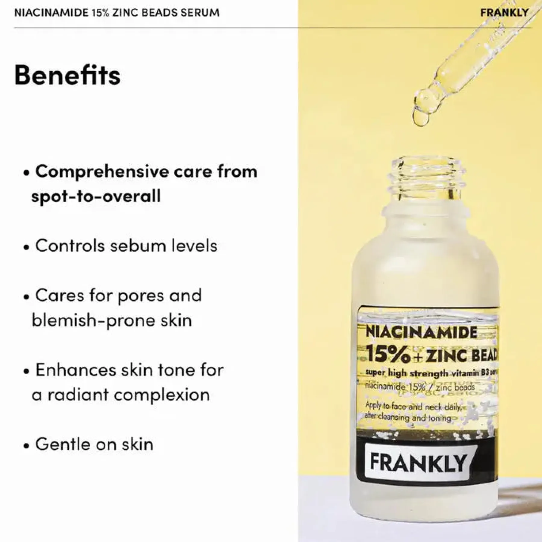 Discount Niacinamide 15% Zinc Beads Serum Hauptzutat|Anti-Unreinheiten-Serum