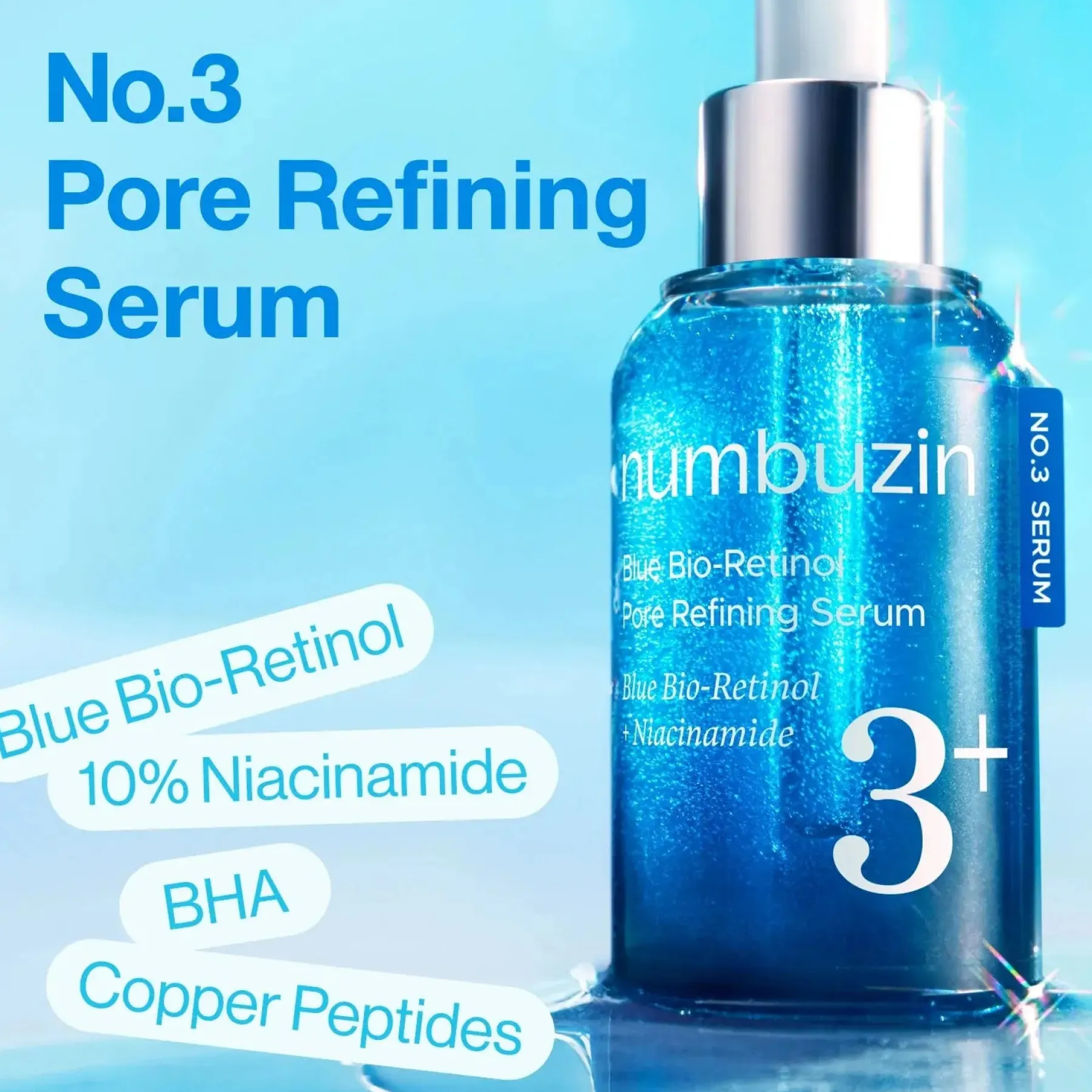 No.3 Blue Bio-Retinol Pore Refining Serum Hauptzutat|Anti-Unreinheiten-Serum